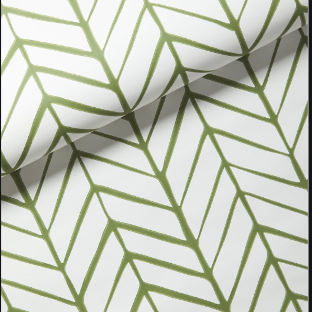 Serena & Lilly Green Feather Wallpaper